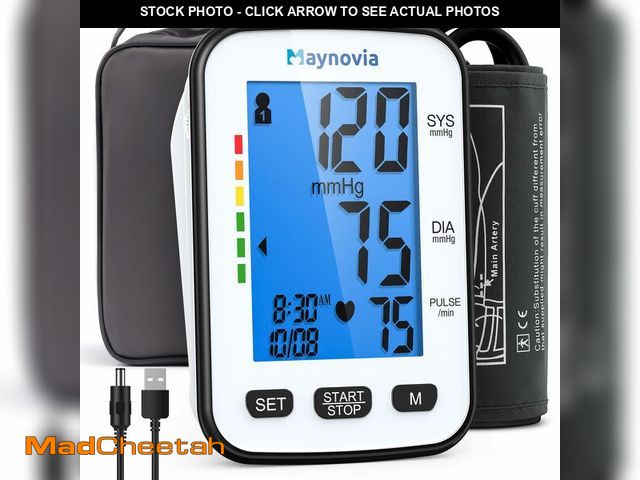 Lot 74-14429136 - Maynovia Upper Arm Blood Pressure Monitors for Home Use, Automatic Digital Blood Pressure Machine, T...