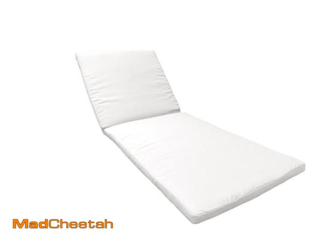 Lot 74-3481337 - George Oliver Indoor/Outdoor Chaise Cushion Cover TKCN2064 Fabric: White, Size:30'' W x 48'' D - UNU...