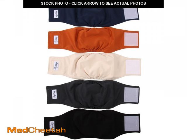 Lot 74-12308517 - JoyDaog Reusable Dog Belly Bands for Male Dogs Diapers,5 Pack Premium Washable Dog Diapers Male Dogg...