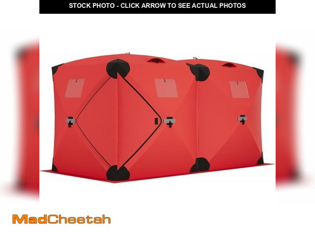 Lot 74-13418914 - GarveeLife Ice Fishing Insulated Tent, Large Pop-Up Portable Hub-Style Ice Fishing Shelter, 6-7 Pers...