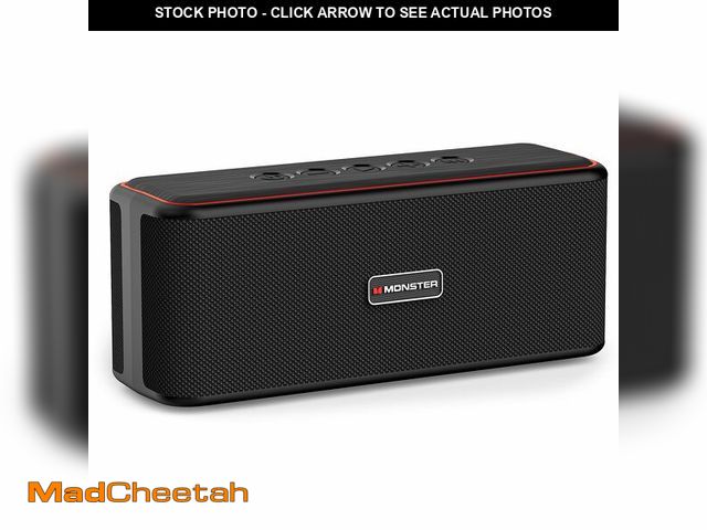 Lot 74-14270231 - Monster Shock Plus Bluetooth Speaker, Portable Speaker with 40W Stereo Sound, 20H Playtime, Bluetoot...