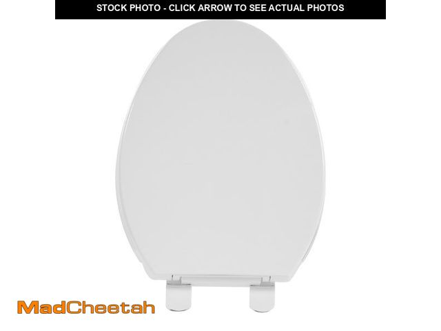 Lot 74-12084703 - FBJ Oval Plastic Toilet Seat Soft Close in White, No Slam &amp; Easy to Clean - UNUSED