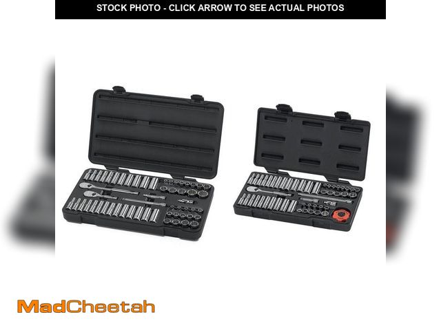 Lot 74-13225908 - GEARWRENCH 1/4 in. and 3/8 in. Drive 12-Point SAE/Metric Ratchet and Socket Mechanics Tool Set (108-...