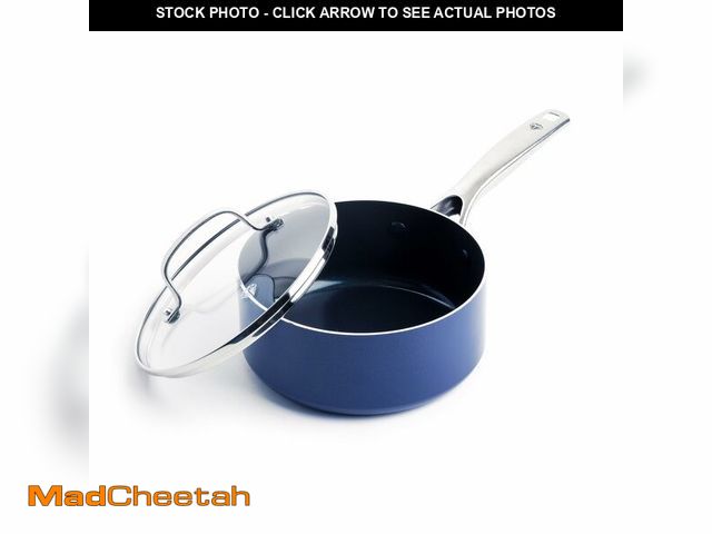 Lot 74-12601032 - Blue Diamond Nonstick 2QT Saucepan with Lid, Non Toxic PFAS-Free Diamond Ceramic, Dishwasher &amp; O...