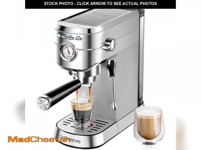 Lot 74-12048237 - CASABREWS CM5418 Espresso Machine 20 Bar, Compact Espresso Maker with Steam Milk Frother, Stainless ...