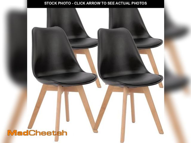 Lot 74-12510397 - OLIXIS Dining Chairs Set of 4 Mid-Century Modern Dinning Chairs, Living Room Bedroom Outdoor Lounge ...