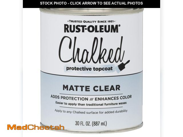 Lot 74-13719386 - Rust-Oleum 287722 Chalked Ultra Matte Interior Paint, 30 oz, Matte Clear Topcoat - UNUSED