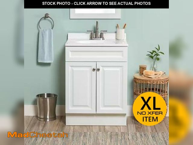 Lot 74-13797001 - 24in. Single Sink Bath Vanity w/ Marble Top - UNUSED