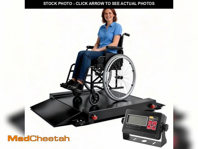 Lot 74-13788764 - Wheelchair Scale with Dual Detachable Extended Ramp for Home Use Medical Portable Light Weight Digit...