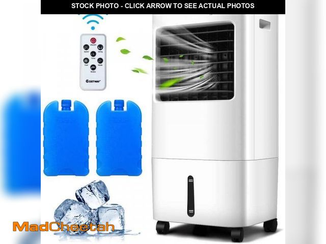 Lot 74-12168294 - Gymax 8,000 BTU Portable Air Conditioner Cools 300 Sq. Ft. with Humidifier and Remote Control in Whi...