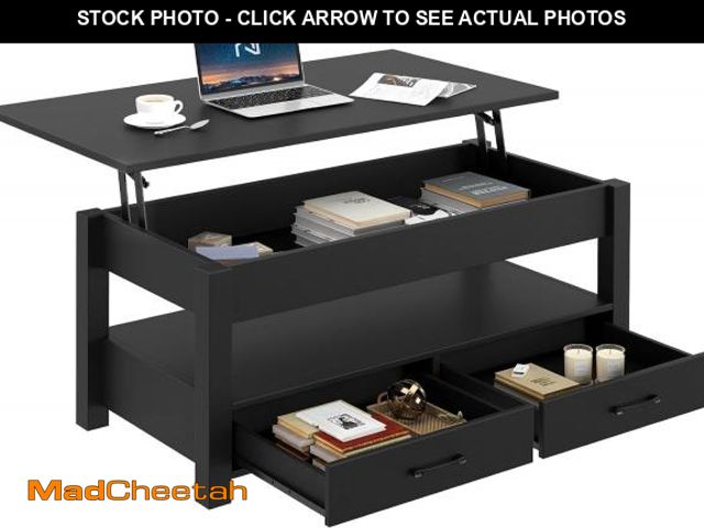Lot 74-12516219 - *SEE DETAILS* Rolanstar Coffee Table, 47.2" Lift Top Coffee Table with Drawers and Hidden Compartmen...