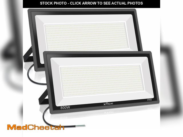 Lot 74-13697251 - XYCN 800W 2pack LED Flood Lights,3700 watt Equivalent 89500LM Super Bright Outdoor LED Arena Lights ...