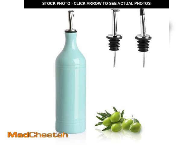 Lot 74-12313533 - Sweejar Large Ceramic Olive Oil Dispenser Bottle, Opaque Oil Cruet Protects Oil to Reduce Oxidation,...
