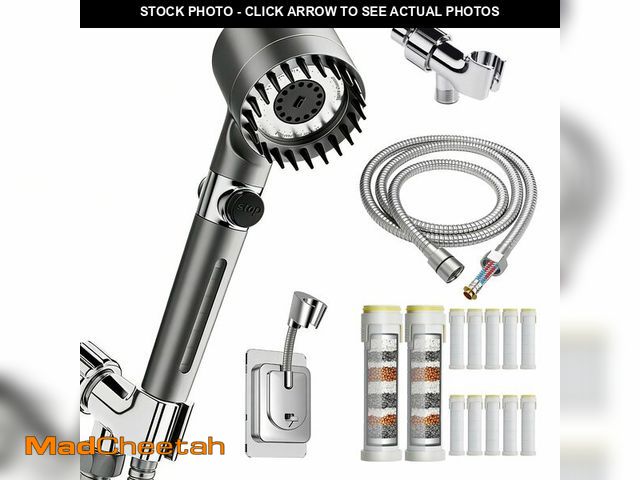 Lot 74-14297653 - Gugolar High Pressure Filtered Shower Head - Ion Shower head with Handheld for Hard Water | 4 Spray ...