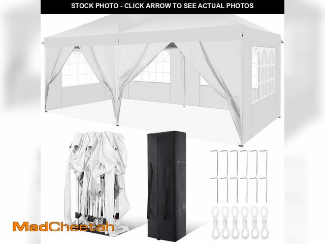 Lot 74-11863374 - SANOPY Canopy 10x20 Pop up Canopy Tent  Waterproof Party Canopy Tents for Parties  Wedding Outdoor C...