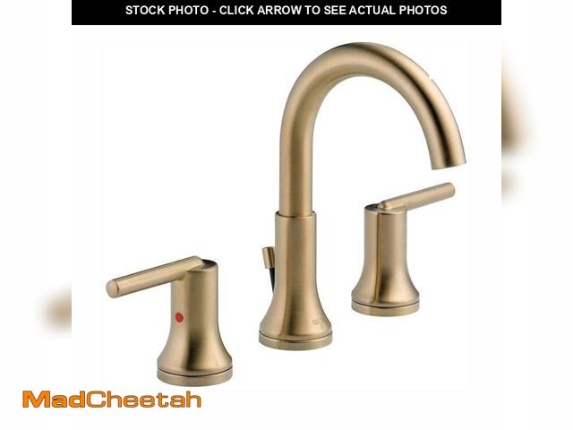 Lot 74-14222695 - Delta Trinsic Gold 8 in. Widespread 2-Handle Bathroom Faucet with Metal Drain Assembly in Champagne ...