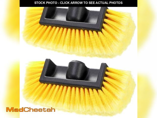 Lot 74-12118632 - Nagpew 2 Pack Car Wash Brush Head, 10'' Car Wash Scrubber with Soft Bristle, Car Cleaning Brush Exte...