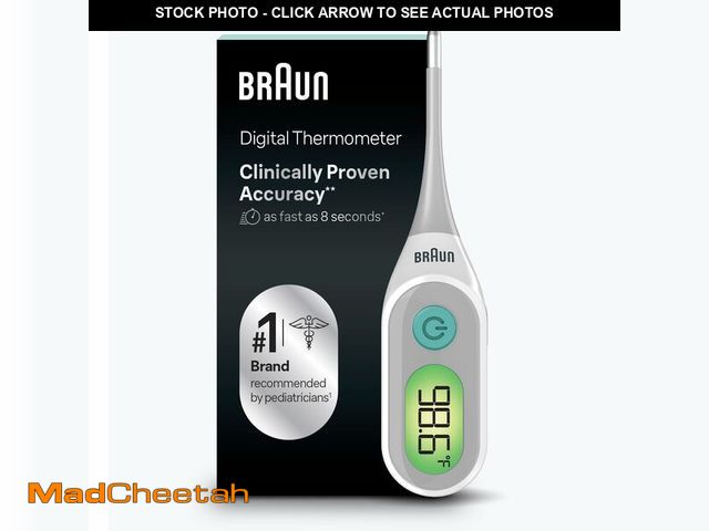 Lot 74-12699000 - Braun Digital Thermometer, Clinically Accurate, Color Coded Fever Guidance for Baby, Toddlers, Kids ...