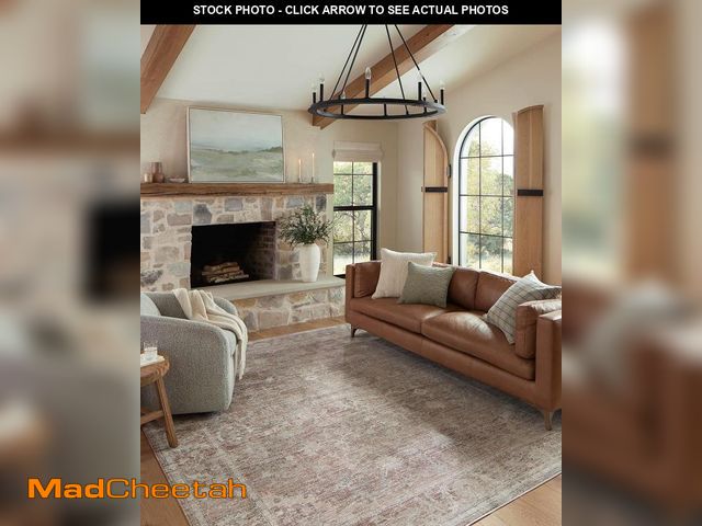 Lot 74-12044057 - Loloi Magnolia Home by Joanna Gaines Millie Collection MIE-04 Brick/Fog 3'-6" x 5'-6", .25" Pile Hei...