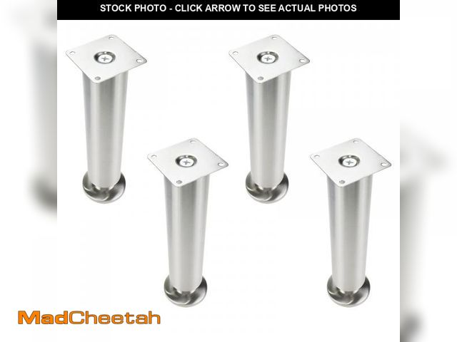 Lot 74-12047999 - Bitray 10-inch Furniture Legs Silver Stainless Steel Sofa Legs Adjustable Furniture Feet - 4pcs - US...