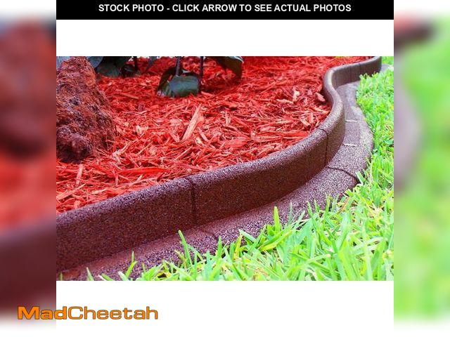Lot 74-14310684 - Eco Border 3" x 48" Red Rubber No Dig Landscape Garden Border Edging (Pack 6) - UNUSED