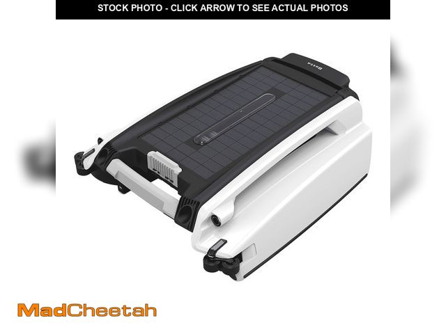 Lot 74-13102133 - Betta Smart Solar-Powered Automatic Robotic Pool Surface Skimmer with 30-Hour Battery Life and Re-En...