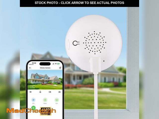 Lot 74-14205524 - 4MP Window Camera for Home Security, WiFi Home Surveillance Camera with Color Night Vision, Motion D...