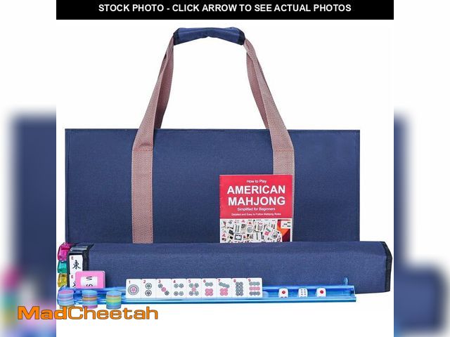 Lot 74-13583169 - GUSTARIA American Mahjong Game Set, 166 Premium White Tiles, 4 All-in-One Color Rack/Pushers, Comple...