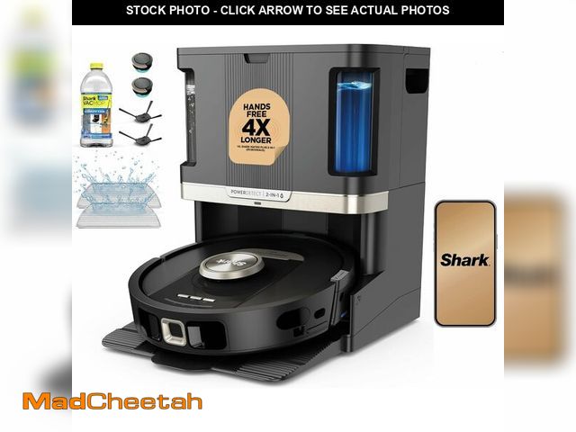 Lot 74-13087821 - Shark Robot Vacuum &amp; Mop Combo, PowerDetect NeverTouch Pro, Self-Emptying, Self-Refill with Self...
