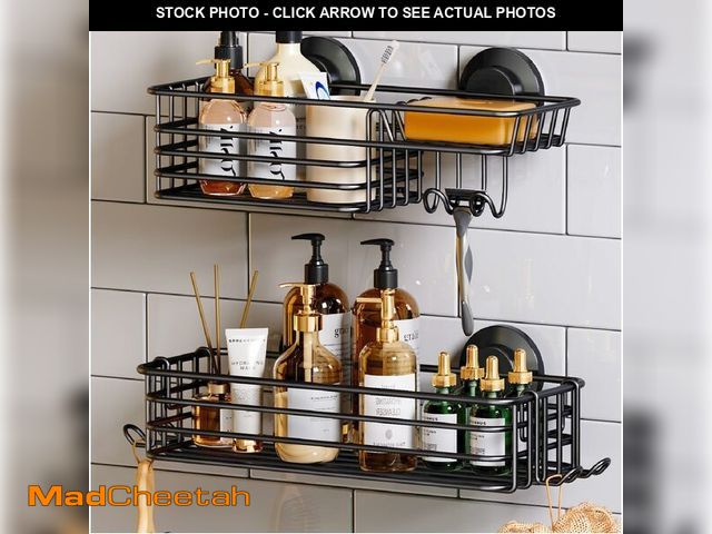 Lot 74-14272933 - TAILI Shower Caddy Suction Cup 2 Pack with Hooks &amp; Soap holder, Heavy Duty Shower Organizer for ...