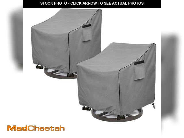 Lot 74-14212001 - Okcool Outdoor Swivel Chair Cover 2 Pack,Outdoor Furniture Patio Chair Covers Waterproof Clearance,(...