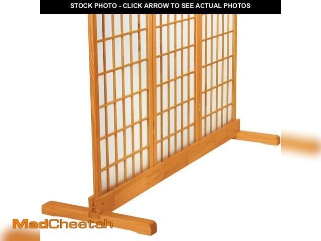 Lot 74-12659640 - Red Lantern Honey 3-Panel Room Divider Stand - UNUSED