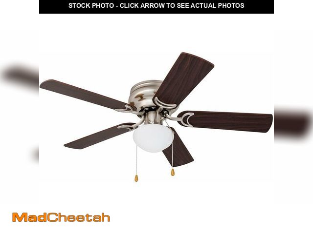 Lot 74-14446901 - Prominence Home Alvina 42 Inch Traditional Flush Mount Ceiling Fan with Light, Pull Chain, Dual Fini...