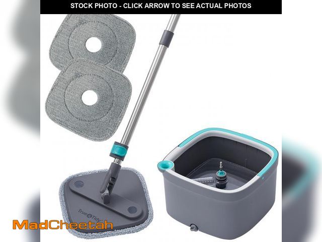 Lot 74-12137322 - True &amp; Tidy True Clean Spin Mop &amp; Bucket System - Dual Compartment Design for Clean &amp; Di...