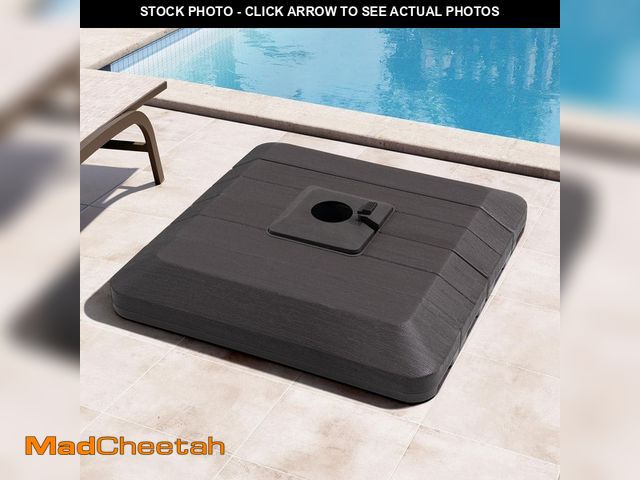 Lot 74-14373009 - Crestlive Products 350 lb. Fillable Patio Weighted Umbrella Base in Brown 4-Part Outdoor Cantilever ...