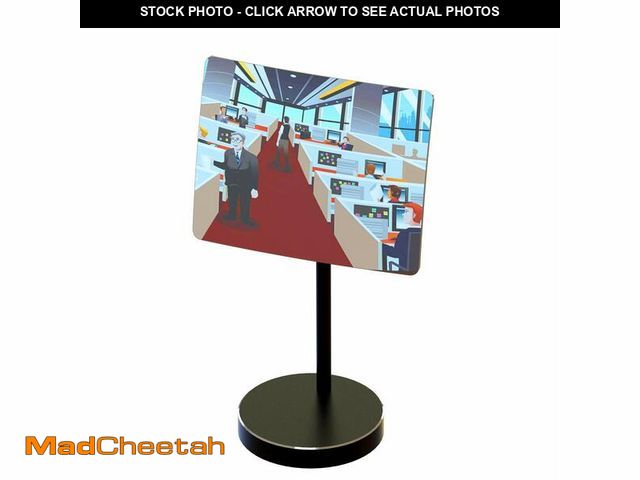 Lot 74-12979604 - WatchYrBack Desk and Cubicle Mirror to See Behind You, Black Stand with Detachable Wide Angle Real G...