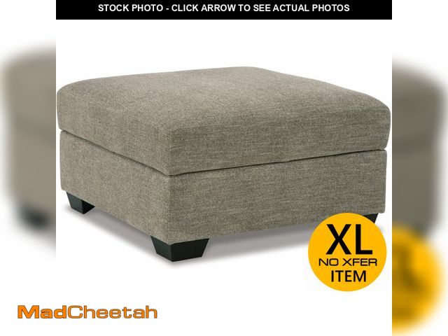 Lot 74-13071494 - (MISSING FEET) Signature Design by Ashley Creswell Modern Square Storage Ottoman, Gray - USED