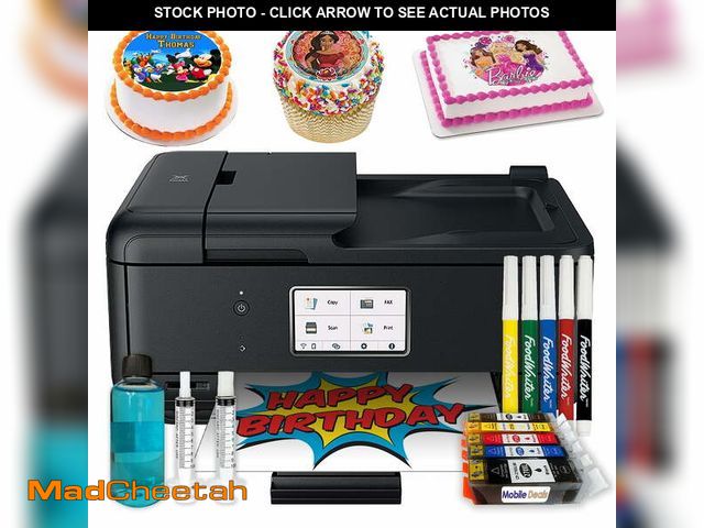 Lot 74-13767064 - Edible Cake Topper Wireless Printer with Sugar Frosting Sheets Edible Markers Edible Ink Cartridges ...
