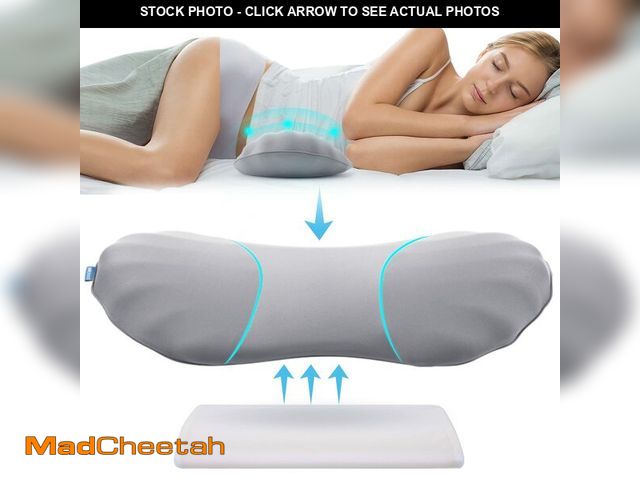 Lot 74-12458486 - RESTCLOUD Adjustable Lumbar Support Pillow for Sleeping Memory Foam Back Support Pillow for Lower Ba...