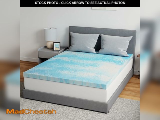 Lot 74-13786163 - Novilla Memory Foam Mattress Topper King - 2 Inch Cooling Gel Infused Memory Foam | Slow-Rebound Pre...