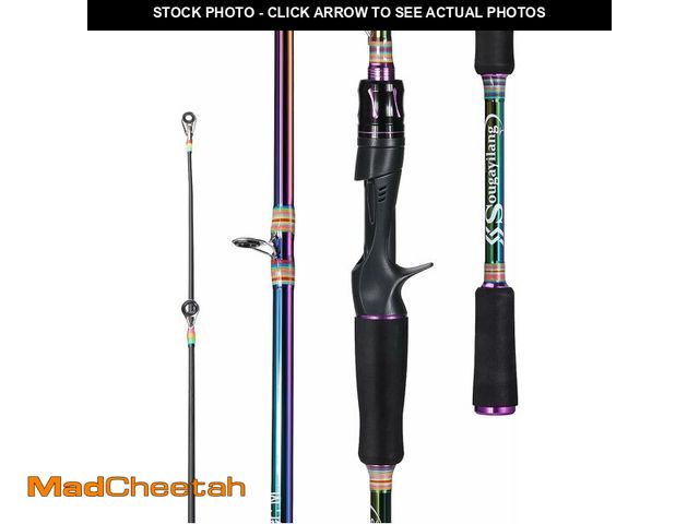 Lot 74-14067629 - Sougayilang Two Sections Fishing Pole,6.9Ft Colorful Rod Guide Rings Super Light Weight for Bass,Cat...