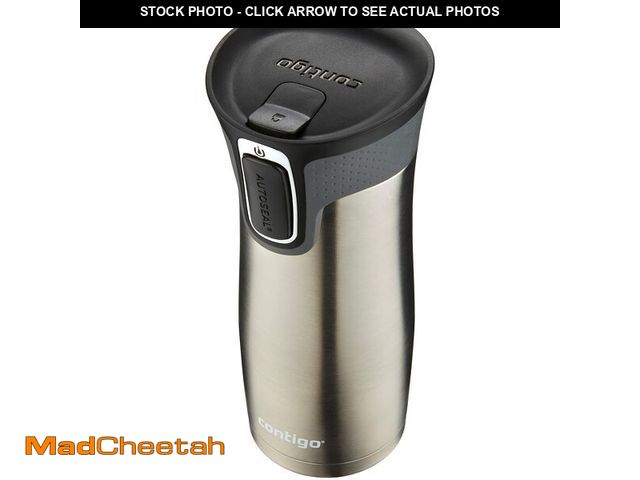 Lot 74-13713523 - Contigo West Loop Stainless Steel Travel Mug with AUTOSEAL Lid, 16oz., Stainless Steel/Black - USED