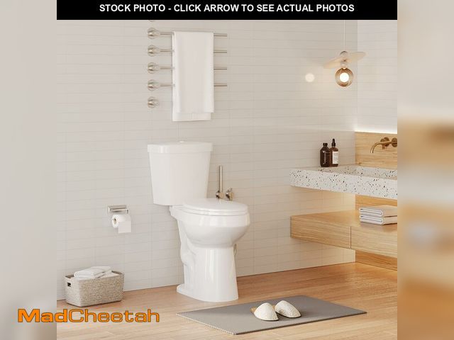 Lot 74-14613502 - (MISSING TANK) Garvee 21" Elongated Two-Piece Toilet with Dual Flush and Soft Close Seat for Bathroo...