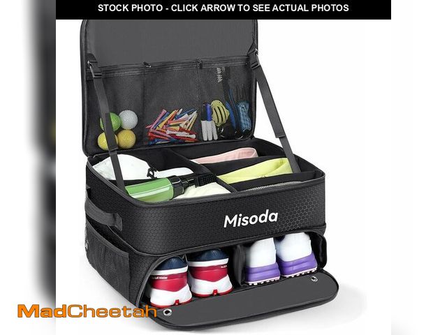 Lot 74-14348911 - Misoda Golf Trunk Organizer with Shoe Storage, Golf Gifts for Men,2-Pair Capacity, Waterproof Car Tr...