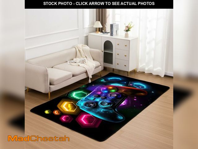 Lot 74-12704223 - NTBED Galaxy Game Console Area Rug for Bedroom Sofa Playroom Gaming Geometric Bedside Rugs Gamer Dec...