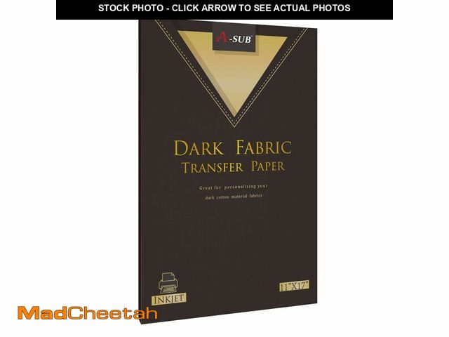 Lot 74-12969460 - A-SUB Heat Transfer Paper for Dark Fabric, 11X17 Inch Iron On Transfer Paper for Inkjet Printer 10 S...