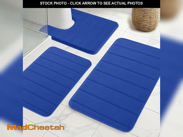 Lot 74-14210335 - KescherAb Bathroom Rugs Sets 3 Pieces Thicker Memory Foam Bath Mat with Non Slip Backing, Machine Wa...