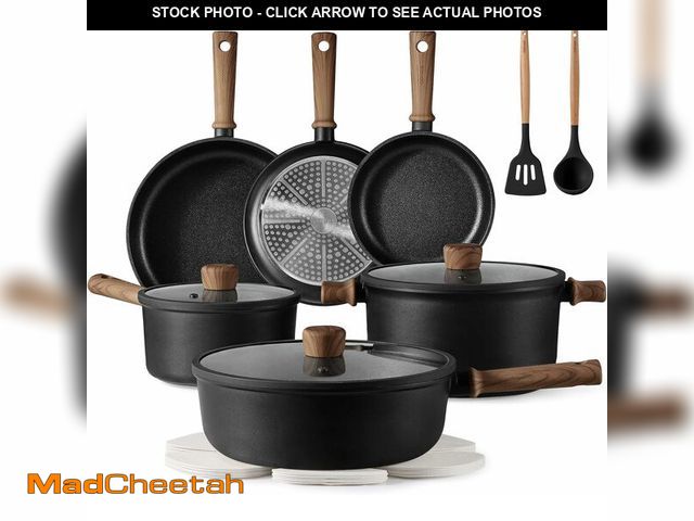 Lot 74-12839611 - CAROTE Nonstick Pots and Pans, Induction Cookware Set Kitchen Cooking Sets, Non Stick w/Frying Pan (...