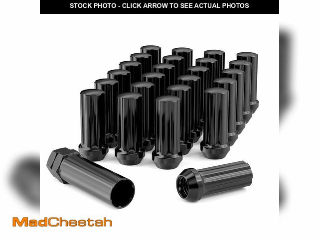 Lot 74-14055724 - 24pcs M14x2.0 Wheel Lug Nuts Black Thread XL Spline Lug Nuts Replacement for 2003-2014 Ford F150 Exp...
