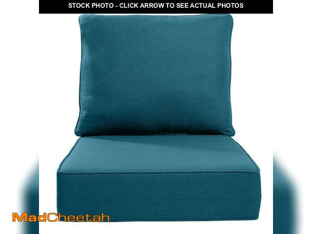 Lot 74-14349925 - Pocassy 24 in. x 24 in. x 6 in. CushionGuard Outdoor Thicken Lounge Chair Deep Seat Replacement Cush...